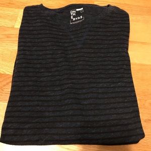 Black and blue marled long sleeve